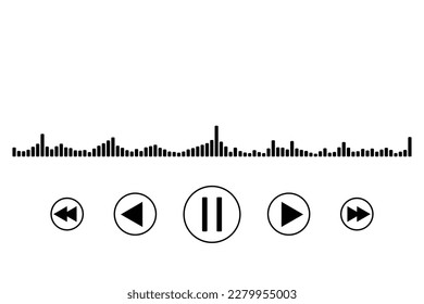 illustration of a black and white audio cable. Vector EPS 10.