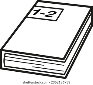 Illustration black and white book