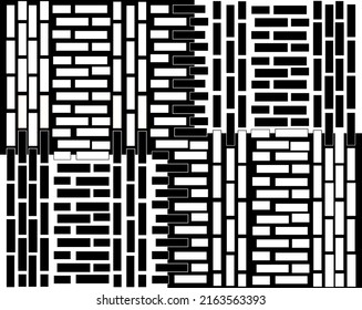 Illustration of black and white brick wall background. For any design and decoration, cosmetics, books, phones, shop, meditation, business, medicine, clothing, games, music, art, etc.