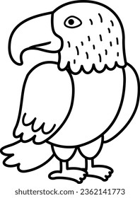 Illustration black and white eagle