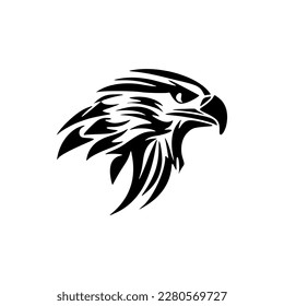Ilustración de un águila en blanco y negro que se muestra como logotipo.