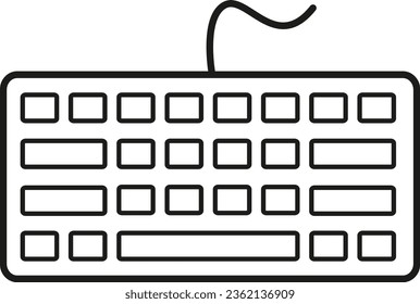 Ilustración de teclado en blanco y negro