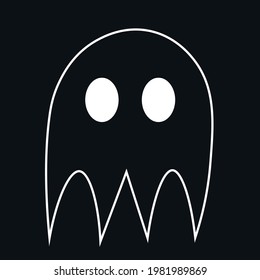 illustration of a black and white mask on a dark background