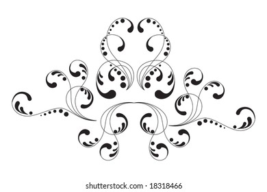 illustration with black and white ornament.vector illustration.