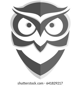 illustration black and white owl
