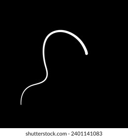 Illustration of a Black and White Strand of Hair