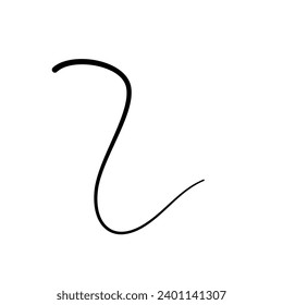 Illustration of a Black and White Strand of Hair