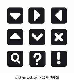 illustration of the black and white web icons for application