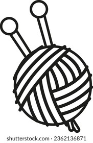 illustration black and white yarn