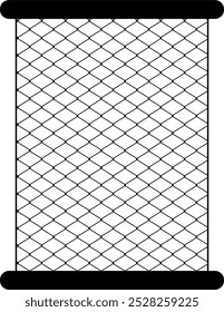 Illustration of a black wire mesh pen holder or pencil holder used to stylishly organize pens, pencils, and other writing utensils on a desk or tableto.Perfect for clipart in a powerpoint presentation