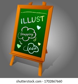 Illustration of blackboard, with nice background vector