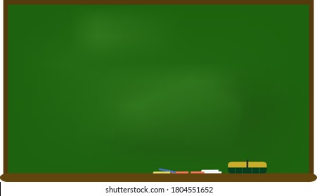 Illustration of a blackboard that remains after school erase