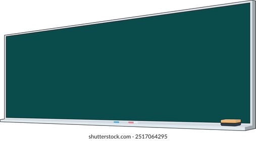 Illustration of a blackboard viewed from an angle