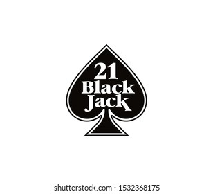 illustration Blackjack logo for Online casino mobile phone app. Banner with Twenty-One logo. Online Blackjack mobile phone app. Twenty-One Jackpot poster