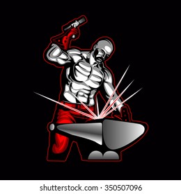illustration of a blacksmith