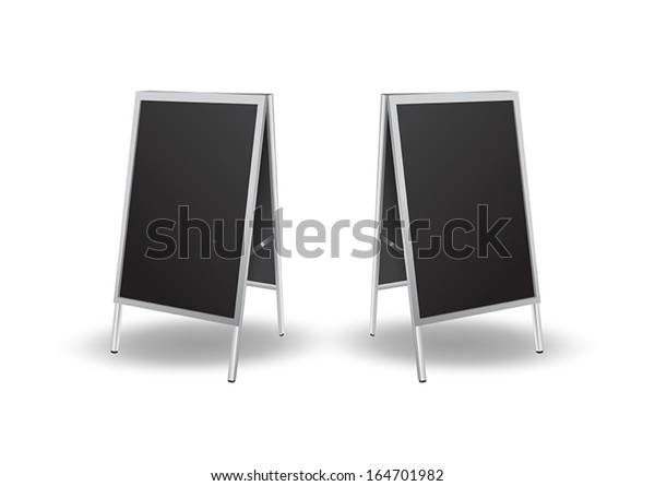 Illustration Blank Black Sandwich Board Stock Vector (Royalty Free