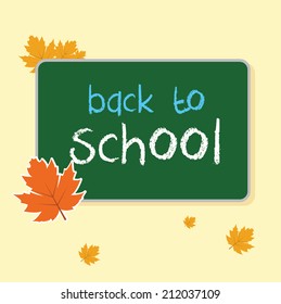 Illustration blank with board back to school