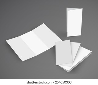 Illustration of Blank brochure. 3d illustration