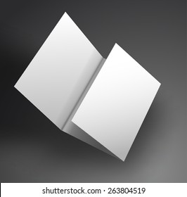 Illustration of Blank brochure. 3d illustration