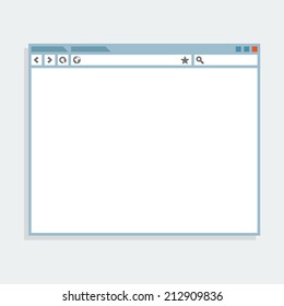 Illustration of blank browser window