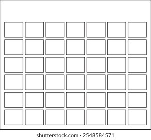 Illustration of a blank calendar frame