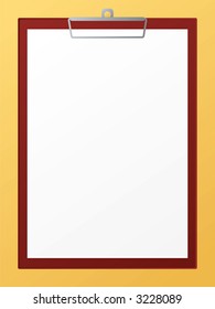 Eine Illustration eines leeren Clipboards, mit dem Sie Ihren eigenen Text hinzufügen können