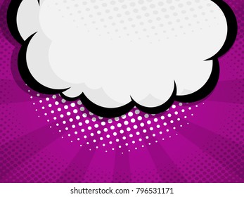 illustration of blank comic book, pop art speech bubble vector background