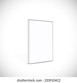 Illustration of a blank DVD case isolated on a white background.