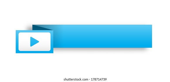 the illustration of blank rectangle label with arrow icon / the template with arrow / the empty label with shadow