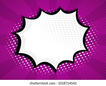 illustration of blank speech bubble comic book, pop art vector background