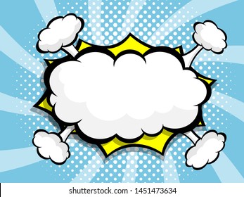 illustration of blank speech bubble pop art, comic book vector background