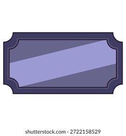 Ilustração de um sinal violeta em branco