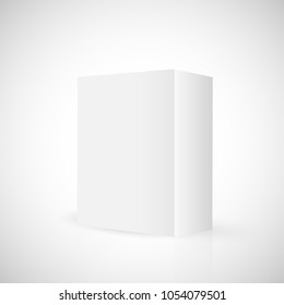 Illustration of a blank white box isolated on a white background.