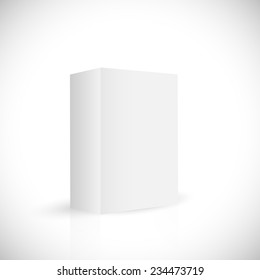Illustration of a blank white box isolated on a white background.