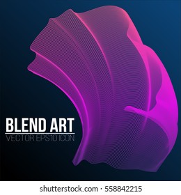  Illustration of Blend Art Vector EPS10 Icon.