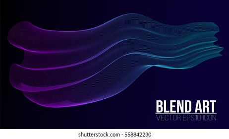  Illustration of Blend Art Vector EPS10 Icon.