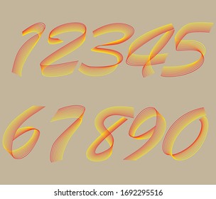 illustration blended color number vector