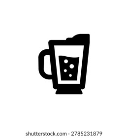 An illustration of a blender with ice cubes and liquid.
