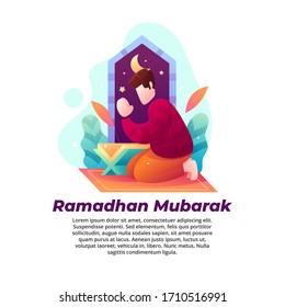 ilustración del bendecido mes de Ramadán

