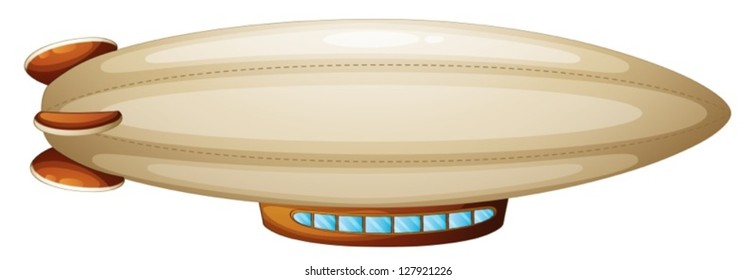 Illustration of a blimp on a white background
