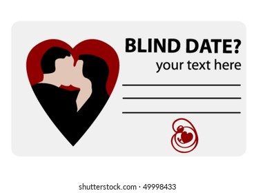 Illustration of a blind date card