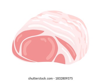 
Illustration of a block of raw pork.