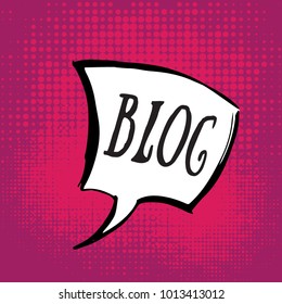 Illustration of a Blog chat bubble
