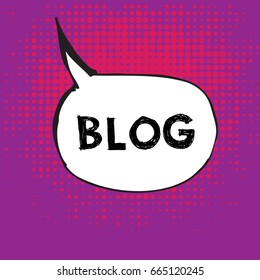 Illustration of a Blog chat bubble
