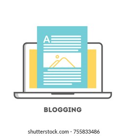 Illustration of blogging activity