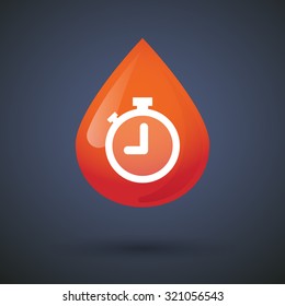 Illustration eines Bluthochfallen-Symbols mit Timer
