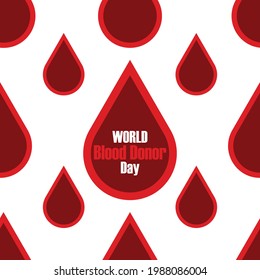 Illustration blood pattern background For World Blood Donor Day