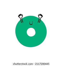 Illustration of blood type mascot characters (white background, vector, cut out)