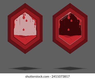 ilustración de Bloody Ruby en dos vistas
