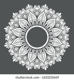 illustration of a blooming flower with a mandala pattern